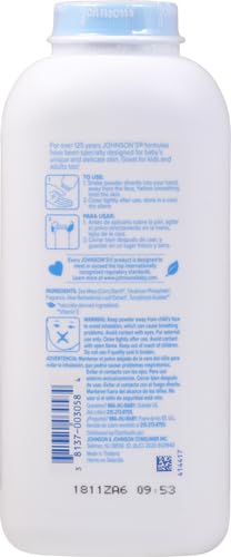 Johnson'S Baby 381370030584 Powder, Naturally Derived Cornstarch With Aloe & Vitamin E For Delicate Skin, Hypoallergenic And Free Of Parabens, Phthalates, And Dyes For Gentle Baby Skin Care thumb #2