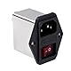 Jadeshay Netzfilter, CW2B-10A-T EMI Filter 10A Einphasiger Netzfilter Steckdose Elektromagnetische Interferenzfilter 50/60 Hz AC 115V/250V