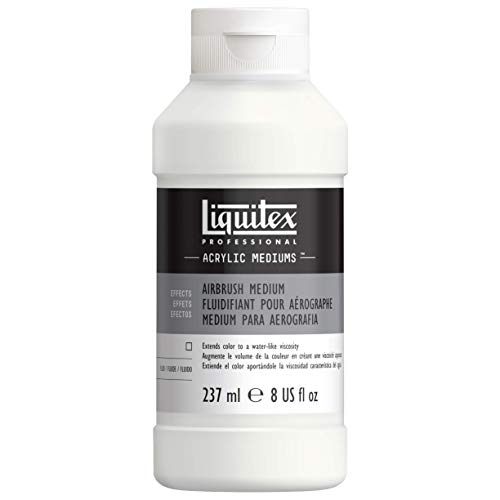 Liquitex 5908 Professional Airbrush Medium für Acryl- , Aquarell- oder Gouachefarbe - erhält die Integrität für Sprühanwendungen, High Flow - 237ml Flasche, Transparent