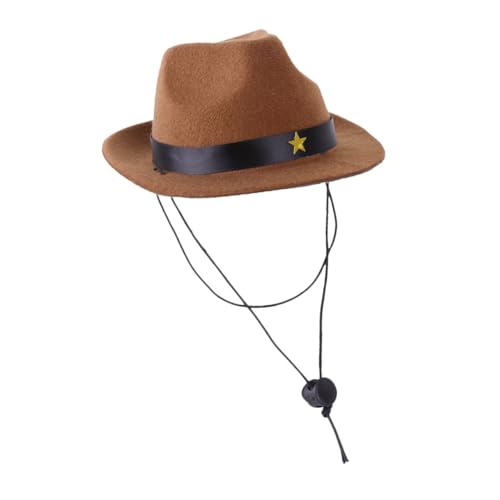 VICASKY Wear Resistant Polyester Dog Hat with Decorative Star Design for Pet Parties Photo Shoots Everyday Use Accessory for Fashionable Pets