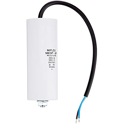 Start-up capacitor motor capacitor 40μF 450V 45x114 mm line Miflex; 40uF Cover