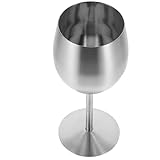 SAFIGLE Copa de Vino Tinto de Acero Inoxidable 304 Vaso Metálico para Cócteles y Bebidas Diseño Europeo Base Alta Resistente y Apta para Fiestas Bodas y Uso Bares 1 Pieza