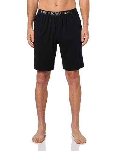 Emporio Armani Men's Yarn Dyed Stripe Stretch Cotton Pajama Short and Tee Set4