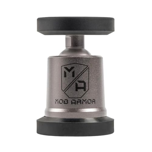 Mob Armor MobNetic Maxx - USA Assembled Magnetic Phone Holder for Car, Magnetic Car Phone Mount, 90-Degree Tilt, 360-Degree Rotation, Aluminum Metal, Compatible with iPhone & Android - Gunmetal