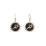 Madison Tyler Sport Earrings for Women | Track And Field Earrings for Women | Medal Dangling Fish Hook Earrings