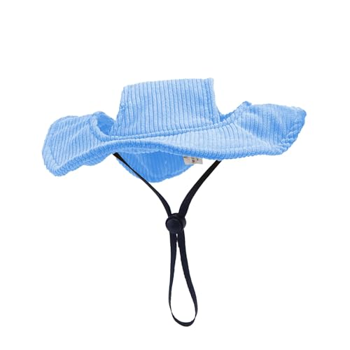 Wyhqgn 犬用の夏帽子、ペット用バケツハット、調整可能なサンバイザーキャップ、アウトドア活動に最適, M
