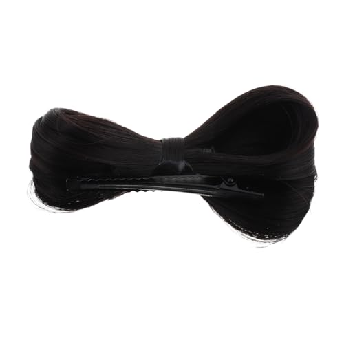 OATIPHO リボンウィッグヘアクリップ お団子ヘアバンドウィッグ 日本のかつら 中国人のかつら 韓服のヘアアクセサリー 女性のための中国のヘッドピース 高温ワイヤー Black