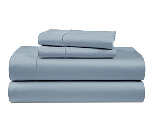 Egyptian Cotton Queen Sheet Set - 1000 Thread Count, Sateen Weave, Luxury Hotel Bedding, Ultra Soft Sheets with Deep Pocket - Blue