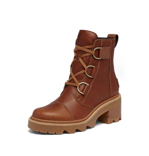 SOREL Women's Joan Now Lace Boot - Velvet Tan, Black - 6