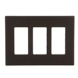 Eaton PJS263RB-SP-L Designer 3-Gang Screwless Wallplate, Oil Rubbed Bronze