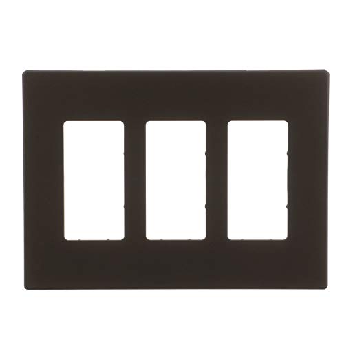 Eaton PJS263RB-SP-L Designer 3-Gang Screwless Wallplate, Oil Rubbed Bronzeoil Rubbed Bronze