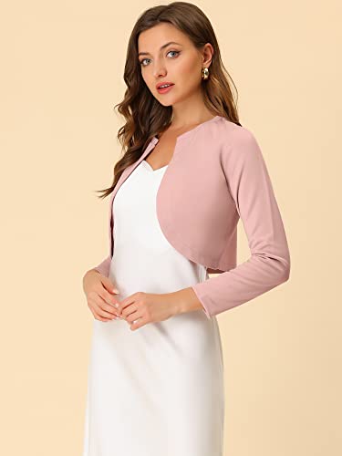 Allegra K Women's Bolero Shrug Long Sleeve Open Front Lightweight Cropped Cardigan Fall Work Tops3