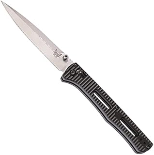 Benchmade - Fact 417 Minimalist Manual Open Folding Knife, Spear-Point Blade, Plain Edge, Satin Finish, Aluminum Handle, Made in USA