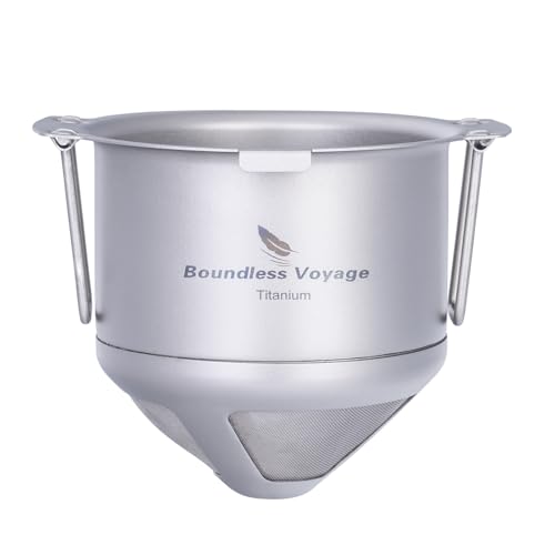 Boundless Voyage Ti6002P Titan-Kaffeetropfer, wiederverwendbarer Kaffeefilter mit Ständer