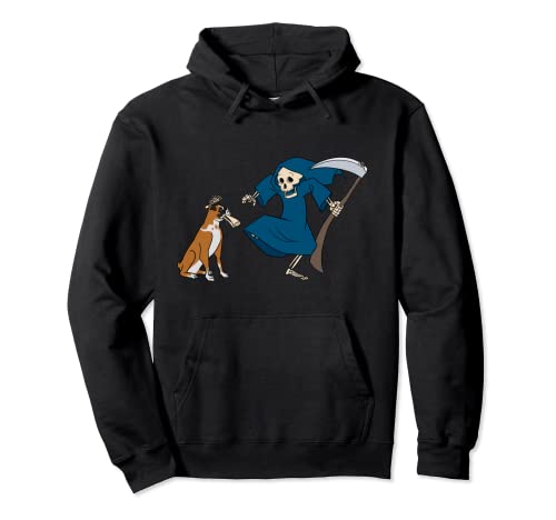 Boxer Sensenmann Divertido perro Halloween regalo Sudadera con Capucha