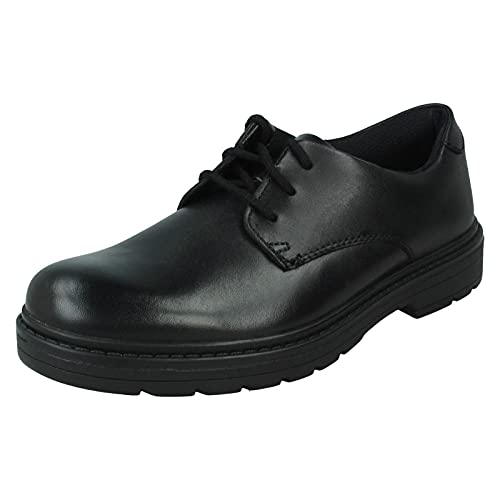 Image of Clarks Loxham Derby Y Boys Senior School Shoes 5 UK Black