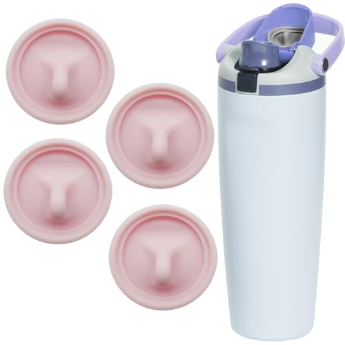 4 Pcs Silicone Replacement Stopper for Owala FreeSip Sway 30 oz 40 oz, Water Bottle Top Lid Seal Gasket, Leak-Proof, BPA-Free Accessories, Pink - image 1