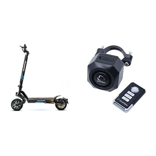 Patinete Eléctrico SmartGyro Dual MAX 2,2 Motores de 48V, 1000W Pot. Máxima + SmartGyro Alarma Antirrobo con Mando a Distancia, Pack Ahorro