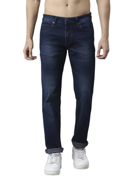 Image of Blue Jeans for Men Regular Fit - Cotton Jeans Pant for Men, Regular Denim Jeans for Boys - Light Fade Jeans for Men