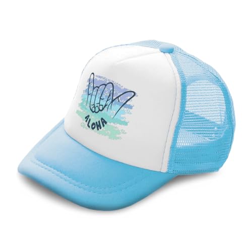 Kids Trucker Hat Aloha Good Vibes Positive Polyester Boys Caps & Girls Caps Snapback Closure Adjustable