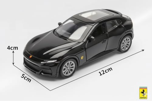Image of 1:36 Scale Ferrari Sport Toy Car - DieCast Alloy Pull Back Toy Vehicle with Openable Doors, Realistic Detailing Sports Car Model for Kids, Boys & Collectors【Color As Per Stock】