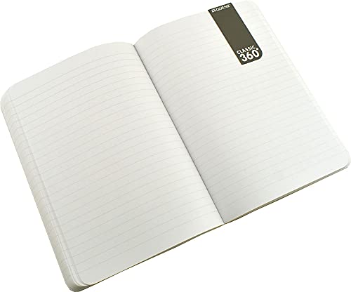 Image of Zequenz A5 Size Black Notebook Journal Ruled Acid Free Paper 400 Pages 70GSM 360 Degree Flexibility 100% Handmade PU and White paper Classic Signature Series Bookmark Included