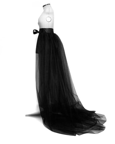 Womens Long Tulle Tutu Skirts Y2k High Waist Sheer Mesh Dress Bandage Overskirt for Wedding, Party, Cocktail, Prom2