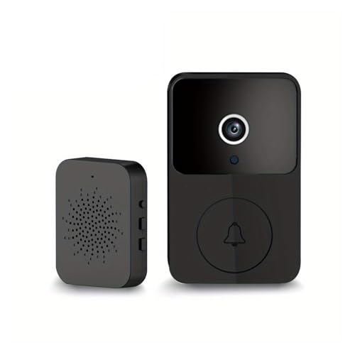 Sonnette vidéo noire interphone audio bidirectionnel maison