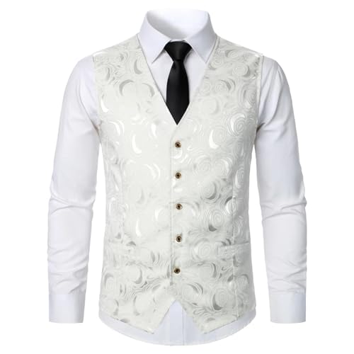 Men's V-Neck Suit Vest Jacket Casual Business Wedding Slim Vest