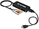 DigitPro RCA auf HDMI Konverter, 1080P RCA Composite CVBS AV zu HDMI Video Audio Konverter Adapter für TV/PS2/Xbox/SNES/VHS/VCR Videorecorder DVD, mit HDMI-Kabel Unterstützt PAL/NTSC