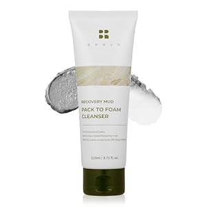 Cardi B Cleanser Recovery Mud Pack to Foam Facial Cleanser | 2-in-1 Hydrating Korean Foaming Cleanser Face Wash for Pore Reduction, Sebum Control & Makeup Cleansing | Clay Mask (3.72 fl oz)