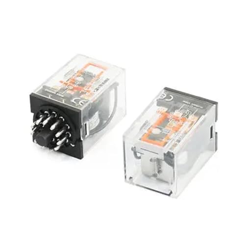 Relé de potencia 24V 3PDT de 11 pines modelo 3P-1 pack de 2 piezas para circuito electrónico