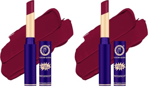 Image of Colors Queen Queen Lips Matte Lipstick | Long Lasting Lipstick Waterproof Highly Pigmented with Smooth Application | Smudge Proof Lipstick for Women (35 - Cranberry) (Pack of 2)