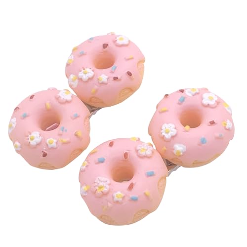 Pinzas para el pelo de dona con diseño de pico de pato y flores pequeñas para niña