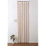 cloth shop 布や のれん アコーディオンタイプ おしゃれ 北欧 間仕切り モダン [幅100cm x丈250㎝ MM-チェッカーBE]
