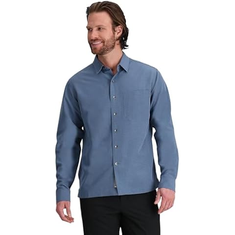 Royal Robbins Men's Desert Pucker Dry Long Sleeve, Sea Cover
