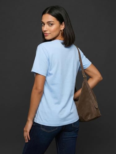 Image of Nobero Women's Graphic Printed T-Shirt | Regular Fit 180 GSM Cotton Tee for Women | Comfortable Round Neck Casual Wear