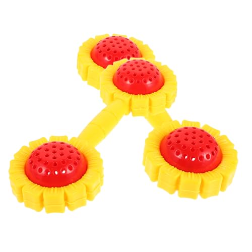 SUPVOX 2 Piezas Mancuernas De Girasol Sonajas Sonajeros De Bebé Sonajero Juguetes El Plastico