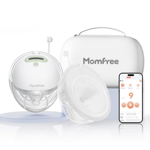 Image of Wearable Breast Pumps for Breastfeeding: Hands Free Breastpump F6 App Compatible with 3 Modes & 9 Levels - Double-Sealed Cushion Insert for Individual Breastmilk Preservation Avocado
