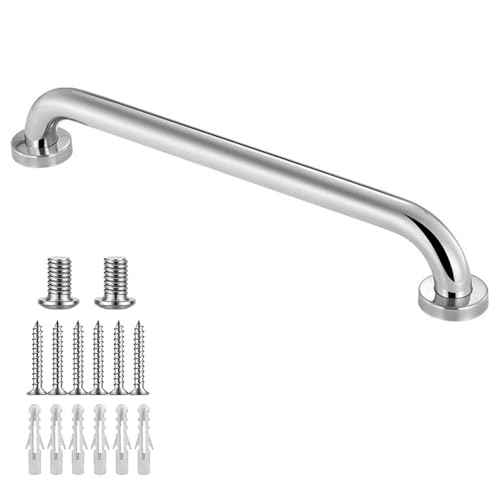 シャワーグラブバー ステンレススチール製階段用手すり 屋内・屋外デッキハンドレール 安全グラブバーハンドル 浴室シャワーバランスバー 壁サポートロッド(50cm)