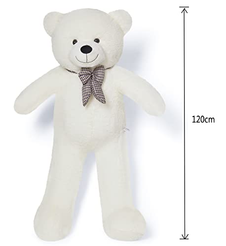 YunNasi Riesen TeddyBär XXL Teddy Bär Großer Kuscheltier Stofftier Plüschbär mit süßer Schleife 120cm