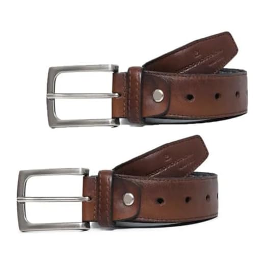 Kit 2 Cintos Casual Masculino Em Couro Legítimo Social Tamanho Único (Marrom)