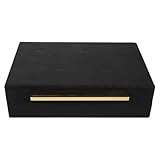 MOBUTOFU Caja Organizadora de Joyas de Pu Negra con Compartimentos Estructurados y Diseño Portátil Adecuado para Viaje y Almacenamiento de Pulseras