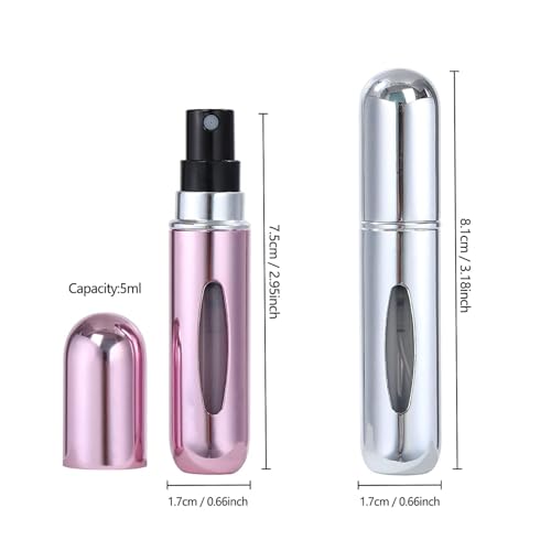 Image of AUGEN Portable Mini Refillable Perfume Atomizer Bottle Atomizer Travel Size Spray Bottles Accessories 5ml - 1 Piece (Green)