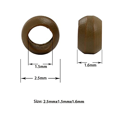 2.5mm Copper Nano Beads for Hair Extensions Micro Links Beads Nano Ring Hair Extensions Beads (500 Pcs, Dark Blonde) - Image 3