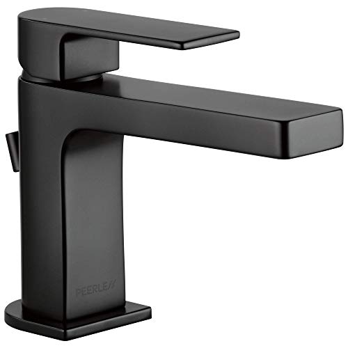 DELTA FAUCET P1519LF-BL-M Handle Lavatory Faucet Single Hole, 1.0 GPM Water Flow, Matte Black
