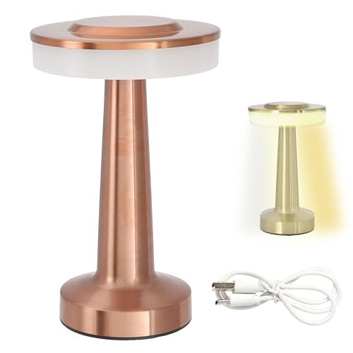 LED Tischleuchte 'Lille' | kupfer 24LEDs 12x21cm kalt-/warm-/reinweiss Eisen | Touchfunktion USB | stufenlos dimmbar 20 Lumen (1 x LED Tischleuchte 'Lille' kupfer)