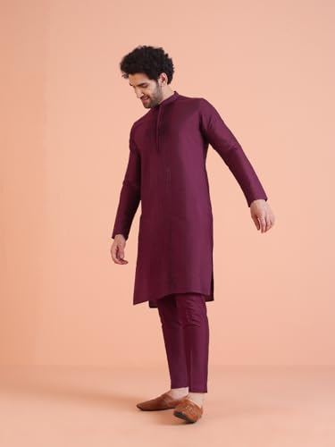 Image of KISAH Men's Cotton Blend Kurta Trouser Set