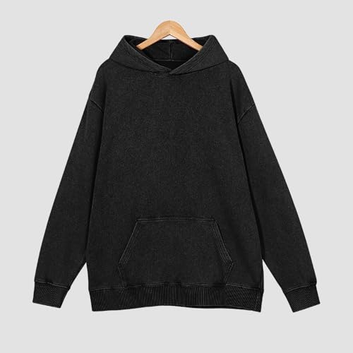 Oversized Hoodies for Mens Vintage Acid Wash Pullover Casual Hooded Sweatshirt with Kangaroo Pockets2