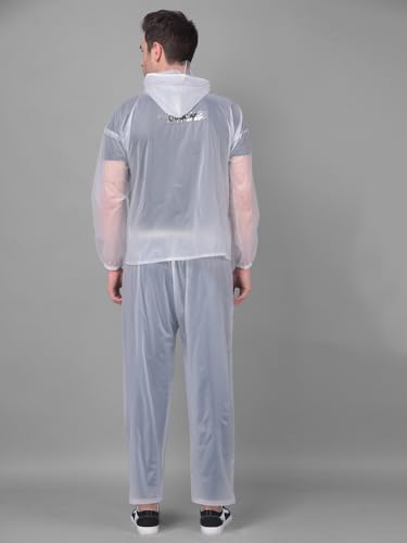 Image of Dollar Rainguard Men's PVC Full Sleeve Solid Raincoat Set With Adjustable Hood and Pocket